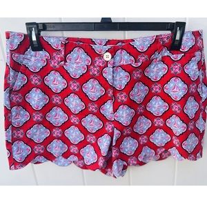 NEW Crown & Ivy Shelby Scalloped Shorts size 16